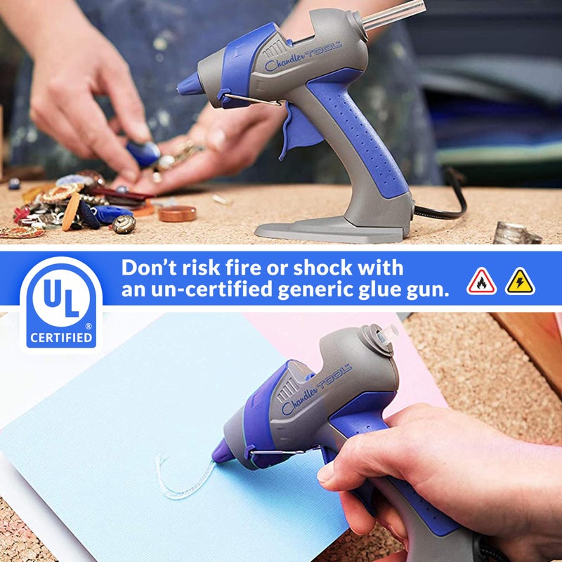Chandler Tool Mini Hot Glue Gun And Sticks Set for Crafts and DIY Pistola De Silicona Caliente Inalambrica Complete Hot Glue Gun Kit With Glue Sticks (Blue) - Image 4